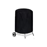 GUOXIANG Grill Abdeckhaube Rund Kugelgrill Abdeckung Wasserdichtes Kugelgrill Haube Abdeckplane, UV & Reißfest BBQ Cover Gasgrill Schutzhülle Schwarz(61x72cm)