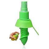 ShenMiDeTieChui Mini Manual Juicer, Hand Zitronenspritzen-Gadget, Citrus Sprayer, Zitronenpresse, Limettensaftpresse für Gemüse, Salate, Meeresfrüchte und Kochen (Color : Green)