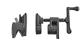 kwb Rohr-Schraubzwinge 2-teilig für Stahl-Rohre / Doppel-Nippel 3/4 '', zum Verleimen / Verklemmen von Tischplatten, River-Table und großen Werkstücken, Korpus-Zwinge / Verleimzwing