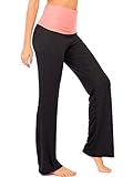 DEAR SPARKLE Yogahose für Damen, zusammenfaltbar, hohe Taille, lockere Schwangerschaftshose (P8), rose, M