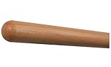 Montagefertiger Buche Treppe Wand Handlauf/Geländer/Rundholz/Stange/Griff lackiert Ø 42 mm mit bearbeiteten Enden ohne Handlaufhalter Länge: 1000 mm / 100 cm / 1,0 m - Enden: Halbkugel g