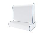 Pangeya Ergonomisches Nackenkissen Nackenstützkissen Orthopädisches Kissen Memoryfoam gegen Nackenschmerzen Rückenschmerzen für Seitenschläfer mit waschbare Kissenbezüge Hypoallerg