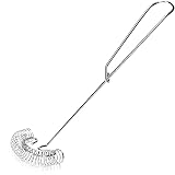 COM-FOUR® Spiralschneebesen Edelstahl 304 rostfrei - Spiralbesen spülmaschinengeeignet - Schaumschläger - flacher Schneebesen - Quirl - Saucenbesen - Handschneebesen (01 Stück - Spiralbesen)