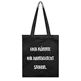 PrintPlanet® - Bio Stofftasche mit Text selbst gestalten - Jutebeutel Personalisieren und Bedrucken - Farbe: Schw