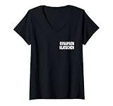Damen Hardtekk Tekk Techno - Synapsen Klatschen T-Shirt mit V