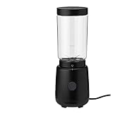 Stelton Smoothie-Blender FOODIE - Persönlicher Frucht-/Gemüse-Shake-Maker - Shaker/Mixer mit Kunststoff- & Edelstahlgehäuse - Abnehmbarer Getränkebehälter - Küchenzubehör - 0,5 Liter, Schw