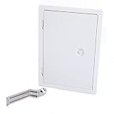 rg-vertrieb Kamintür Reinigungstür Revision Schornstein Edelstahl Putztür Weiss Stahl 2 Größen (Weiß 14x21cm)