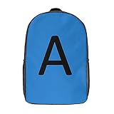 Lustige wasserdichte und leichte Kindertasche für Schüler und Studenten, Original-Design, Buchstabe A Standard F, Schwarz-Style-5, 43