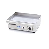 Maxima Gastro Grillplatte - Chrom - Glatt - 55 cm - mit Spritzschutz - 3000 W