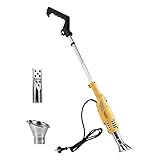 WUIO 2000 W Elektrischer Unkrautbrenner, Mit 2 Düsen Elektrischer Thermischer Unkrautvernichter, Grillventilator, Bis 650 °C, Selbstzündung, Triggerstart, Für G