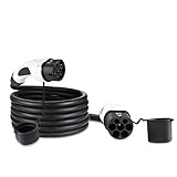 LECTRON 5 m/16,4 ft Typ 2 Verlängerungskabel, kompatibel mit Allen Typ 2 EV-Ladegeräten (32A) - Flexibles EV Typ 2 Ladekabel für Ihr Elektrofahrzeug
