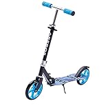 Arebos Tretroller Scooter | Tragegurt & Seitenständer | Cityroller Scooter, 200mm Räder, klappbar | Kickscooter für Erwachsene und Kinder | Höhenverstellbar |Tritt-Bremse | max. 100 kg | B