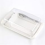 llddrz Butterdose Butterteller Durable Butter Dish Cheese Server Sealing Lagerhalter-Fach mit klaren Abdeckungen Küche Geschirr for Home Schneiden von Lebensmitteln Butterkasten Butter C