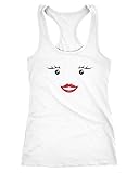 MoonWorks® Damen Tanktop T-Shirt Milch und Schokolade Kostüm Parnterkostüm Pärchen Kostüm Fasching Karneval Milch weiß M