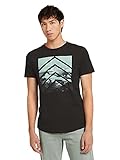 TOM TAILOR Denim Herren 1028912 Print T-Shirt, 29999-Black, S