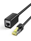 UGREEN CAT 7 Lan Kabel Verlängerung - 10,000Mbits/10Gbits - Lan Verlängerung Netzwerkkabel Ethernet Verlängerung RJ45 verlängerungskabel kompatibel mit Cat8 Cat7 CAT6 Cat7. - Schwarz(1M)