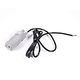 Yuecoom Wasserpumpe, DC 12V 5M Pumpkopf Mini Tauchmotorbürste Wasserpumpe mit schwarzem Kabel für Gartenb