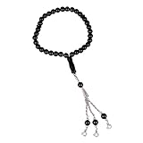 EXCEART Muslim Gebetsperlen 33 Perlen Islam Gebetsperlen Glasperlen Islamische Pilgerfahrt Perlenkette Gebetskette Muslimisches Armband Frauen Männer Familien Freunde Geschenk Schw