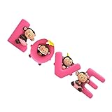 PRETYZOOM 4 Stücke Liebeszeichen Dekoration Liebe Monkey Cake Topper Valentines Tag Kuchen Dekoration Hochzeit Tischplatte Mittelstücke Partei L