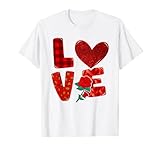 Happy Valentine Day Love Heart Flower T-S