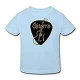 Spreadshirt Plektrum Gitarrist Gitarre Kinder Bio-T-Shirt, 134-140, Hellb