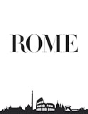 Rome: Italy Rome City Skyline Bookshelf Art Decoration Fashionable Books Coffee Table Interior Design Stack Home Styling Simple Modern Aesthetic ... Statement Piece Accessory Vacation S