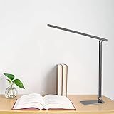 Schreibtischlampe 8W LED Metall Tischlampe, Tischleuchte 5 Farben und 3 Helligkeitsstufen Dimmbar, Memory-Funktion, 45min Auto Timer, Touch Control, USB Ladeanschluss, Nachttischlampe für Kinder, Bü