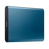 LSJZZ Externe SSD-Festplatte, Tragbarer 1TB / 2 TB Externe Festplatte, USB 3.0 HDD-Speicher-Festkörper-Laufwerk-Staub,Blau,6T