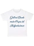 clothinx Gott Sei Dank, Mein Papa ist Hoffenheimer, Lustiges Fussballmotiv Kinder Bio T-Shirt Weiß Gr. 92