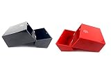 2 x Zigarettenbox XXXL Mega Schwarz + Rot für je 40 Zigaretten Etui Kunststoff Raucherb