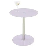ALBATROS Glastisch Sunset, Rosa/Rosé, Beistelltisch rund, Höhe 50cm, Cocktailtisch/C