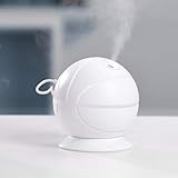 QDS Mini USB 460ML Ultraschall Basketball Luftbefeuchter Luftbefeuchter Aroma Ätherisches Öl Diffusor Aromatherapie für Büro SPA weiß