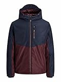 JACK & JONES PLUS Mens JJFASTER Jacket PS Jacke, Navy Blazer/Detail:Blocking, 3XL