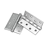 Schrank-Scharnier verstellbar 2 Stücke Schrank Schublade Silent Stecker Mit Schrauben Mehrzweckkabinett Faltkugellager Edelstahl Küchentürscharnier (Color : Silver)