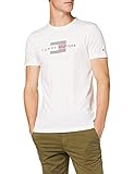 Tommy Hilfiger Herren Lines Hilfiger Tee T-Shirt, weiß, M
