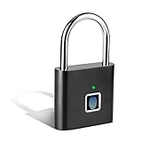 Cnloyua Schloss Mit Fingerabdruck , Intelligentes Fingerabdruckschloss , Fingerabdruckschloss mit USB-Ladefunktion , Tragbares Fingerabdruckschloss für Koffer , Gym Locker , Mini Smart Lock