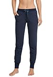 Schiesser Damen Mix & Relax Jerseyhose Lang Pyjamaunterteil_165671 Schlafanzughose, Blau (Nachtblau 804), 42