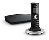 Snom M325 Singlecell IP-DECT-Paket, Schnurlos Set, DECT IP telefon + Basisstation (M300-Basisstation und M25-Mobilteilpaket, bis zu 20 Mobilteile, bis zu 5 parallele Anrufe), Schwarz, 00003955