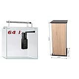 sera 32367 Scaper Cube 64 l Startset modernes Nano Glas Aquarium mit LED-Beleuchtung und F