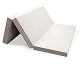 Milliard Klappmatratze, 3 Teilige Faltmatratze/Gästematratze mit Utraweichem Abnehmbarem Bezug - Memory Foam 10cm dick, 190 x 135