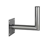 PremiumX 25-30cm Wandhalter Stahl verzinkt SAT Antenne Wandhalterung für Satellitenantenne Wand Montage Halter Wandabstand 25-30 cm Ø 48