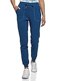 oodji Ultra Damen Sporthose mit Bindebändern, Blau, L