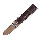 Linyuex Uhren Bands Riemen Armband Leder Männer Frauen 12mm 14mm 16mm 18mm 20mm 22mm Uhr Uhrband Uhr Gürtel (Band Color : Brown, Band Width : 22mm)