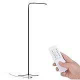 LMNRLNN Deckenfluter Moderne Touch LED vertikale Stehlampe Lesung Wohnzimmer Schlafzimmer mit Fernbedienung 12 Level Dimmbar Schwarz Standleuchten S