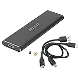 M2 SSD-Festplatte Laufwerksadapter NVME PCIe-Gehäuse M.2 zu USB Typ C 3.1 GEN2 M Hard Case Key Extern Werkzeuglos für Laptop