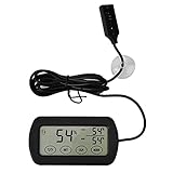 Thermometer Hygrometer Monitor Messgerät, automatischer Alarm Eier Inkubator Max Min Temperatur Luftfeuchtigkeit LCD Display Reptilien Amphibien Tank Thermometer Hygrometer mit Fernbedienung S