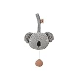 OYOY Mini Koala Music Mobile - Koala Spieluhr für Babys und Kleinkinder - Kinderzimmer Wickeltisch Deko in Grau (Grey) aus Baumwolle - H10,5 x L14,5 x B8 cm - M107027
