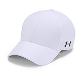 Under Armour Blank Blitzing Cap, sportliche Cap, komfortable Kappe mit integriertem Schweißband Herren, White / Graphite , M/L