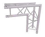 Alu System Trussing AST, Traverse 3 Punkt, Deko Truss, 2 Wege Eck 90°, Spitzen I