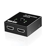 HD-Splitter 2 in 1 4k Hochgeschwindigkeitsschalter-Adapter mit 2-Port für PC-Notebook-Projektoren Werkzeugfrei, einfach eing